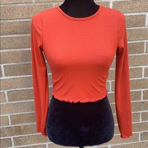 Crop long sleeve shirt 🍂